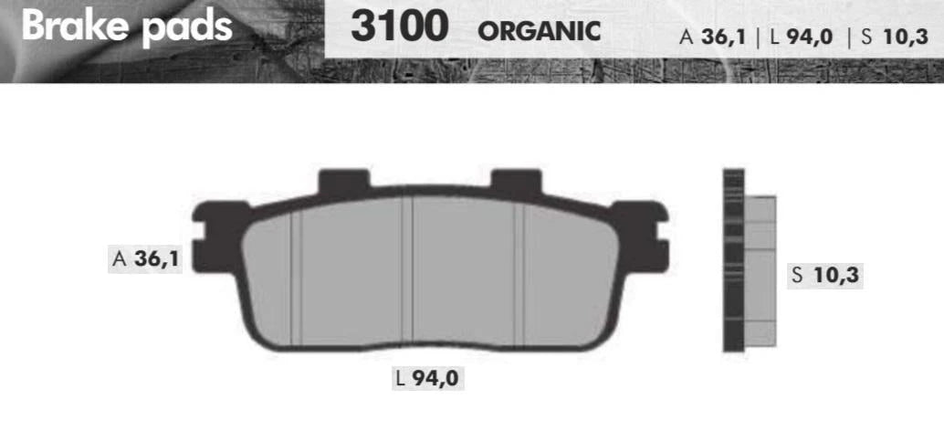 Remblokset Brenta Br3100 Sym Joyride (E Mark) - AE-trading