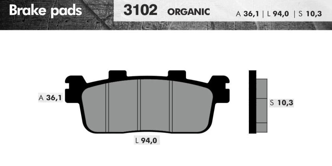 Remblokset Brenta Br3102 People S, X Town (E Mark) - AE-trading
