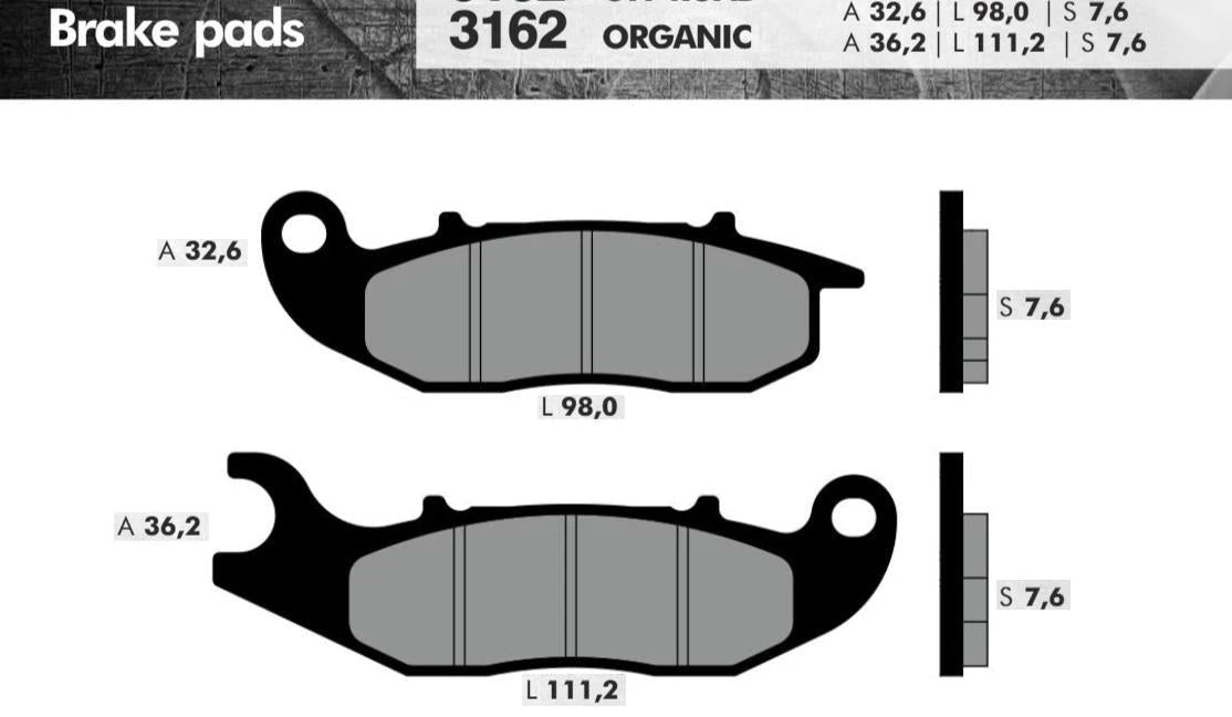 Remblokset Brenta Br3162 Liberty, Medley (E Mark) - AE-trading