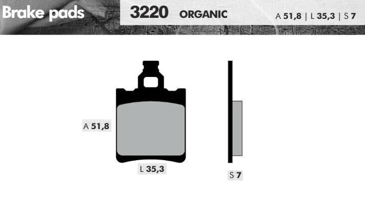 Remblokset Brenta Br3220 Aprilia Rs 50 / Af1 (E Mark) - AE-trading