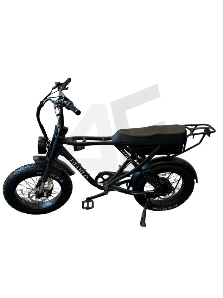 Diablo Cooper Fatbike 7Dr Shimano Versnellingen Met Hydraulische Remmen - Mat Zwart Diablo Fatbike