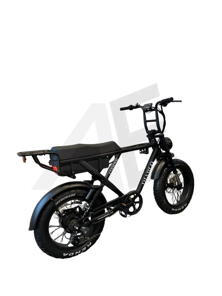 Diablo Cooper Fatbike 7Dr Shimano Versnellingen Met Hydraulische Remmen - Mat Zwart Diablo Fatbike