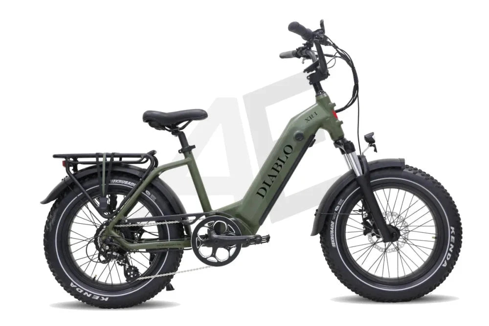 Diablo XR1 Fatbike met Hydraulische Remmen - Mat Groen AE-trading