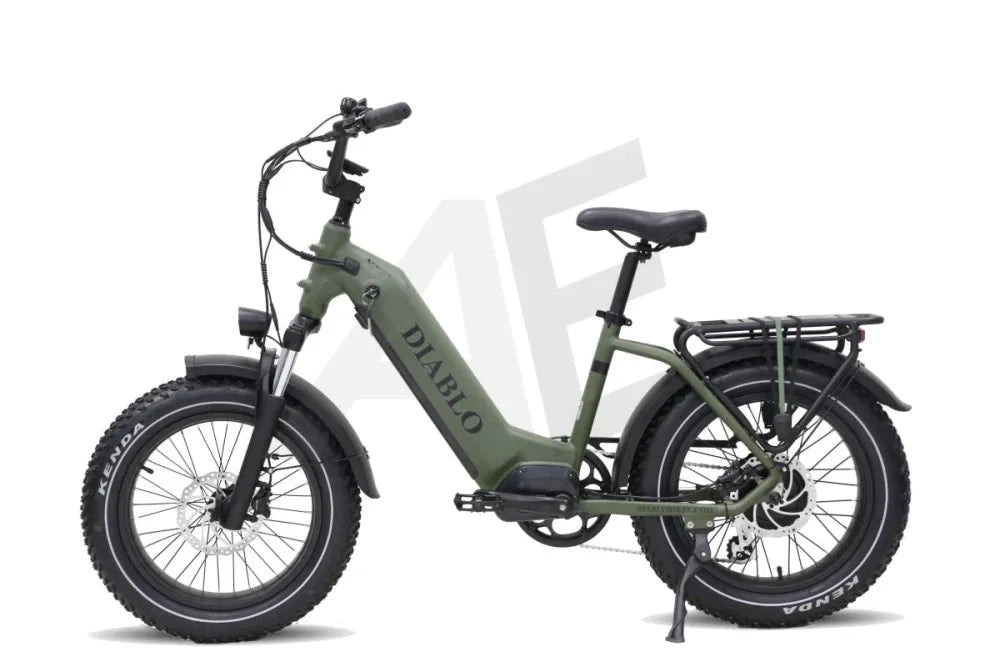 Diablo XR1 Fatbike met Hydraulische Remmen - Mat Groen AE-trading