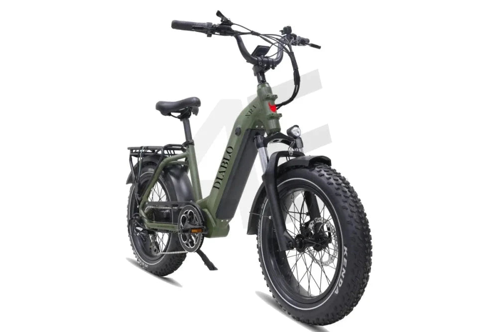 Diablo XR1 Fatbike met Hydraulische Remmen - Mat Groen AE-trading