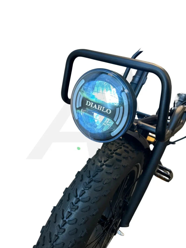 Diablo Zipper Fatbike 7Sp Shimano Versnellingen En Achtervering - Mat Zwart Diablo Fatbike