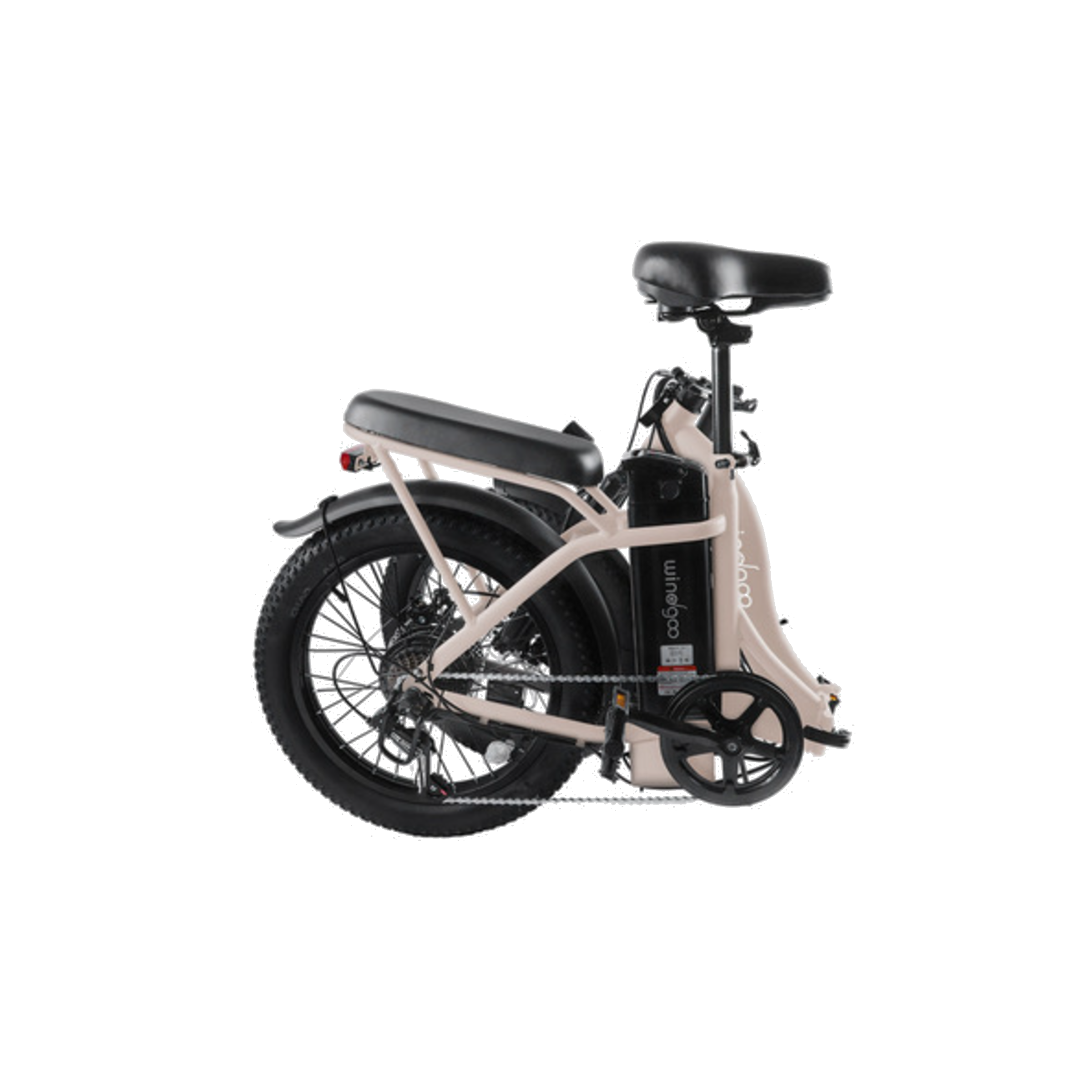 Windgoo E20 - Elektrische Fatbike-Vouwfiets - Crème - 20x3 inch - 120 kg Draagvermogen - Accu 450Wh (36V, 12.5Ah) - 250W Motor - 7 Shimano Versnellingen - Dubbele Schijfremmen - AE-trading