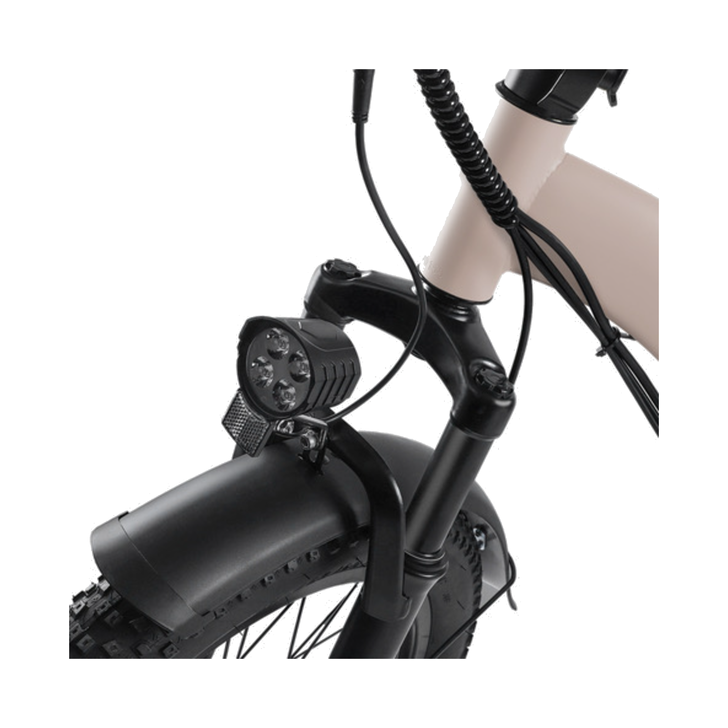 Windgoo E20 - Elektrische Fatbike-Vouwfiets - Crème - 20x3 inch - 120 kg Draagvermogen - Accu 450Wh (36V, 12.5Ah) - 250W Motor - 7 Shimano Versnellingen - Dubbele Schijfremmen - AE-trading