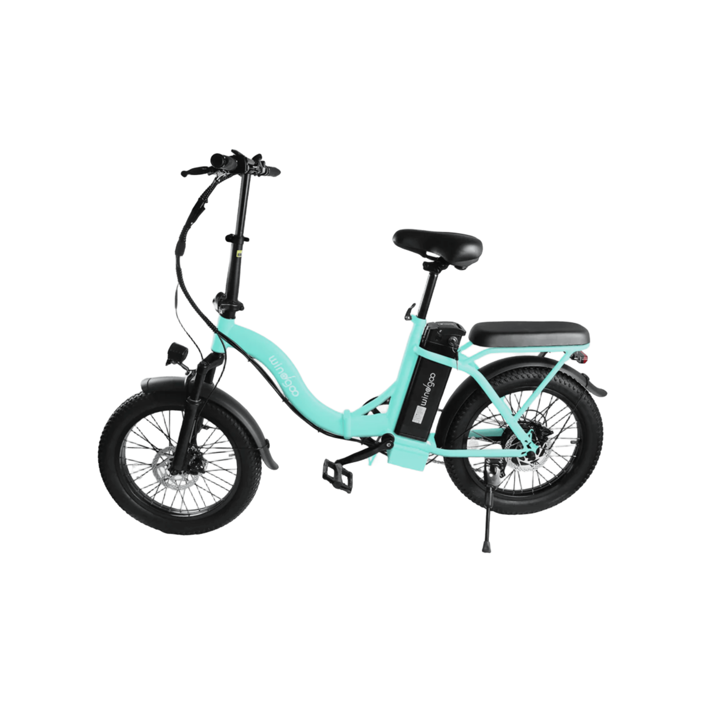 Windgoo E20 - Elektrische Fatbike-Vouwfiets - Mintgroen - 20x3 inch - 120 kg Draagvermogen - Accu 450Wh (36V, 12.5Ah) - 250W Motor - 7 Shimano Versnellingen - Dubbele Schijfremmen - AE-trading
