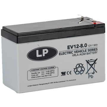 Accu Lp12 8 T1 / Vrla Ev120080 T1 (Enkel Op Bestelling) - AE-trading