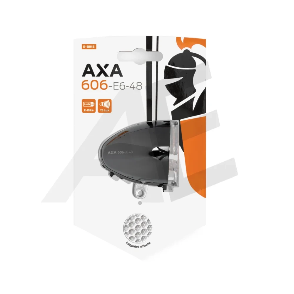 Axa 606 E6-48 Koplamp 15Lux Voor E-Bike 6-48V (Hangverpakking)