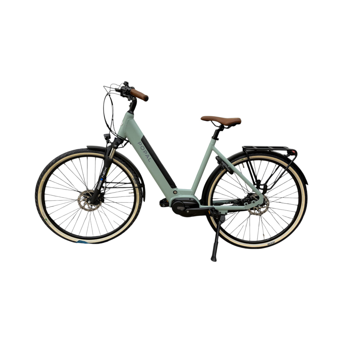 Popal Novel MM XS – Elektrische Damesfiets 28 inch – 520Wh Middenmotor – Shimano Nexus 7 – Hydraulische Schijfremmen – Mineral Green - AE-trading