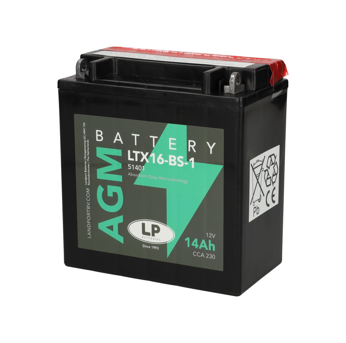 Accu Landport Ltx16 Bs 1 / Ytx16 Bs 1 - AE-trading