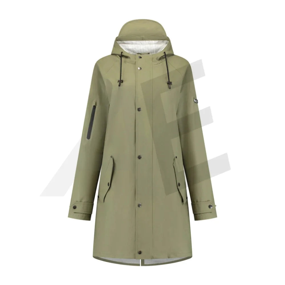Mirage Rainfall trenchcoat soft touch L olive-green - AE-trading