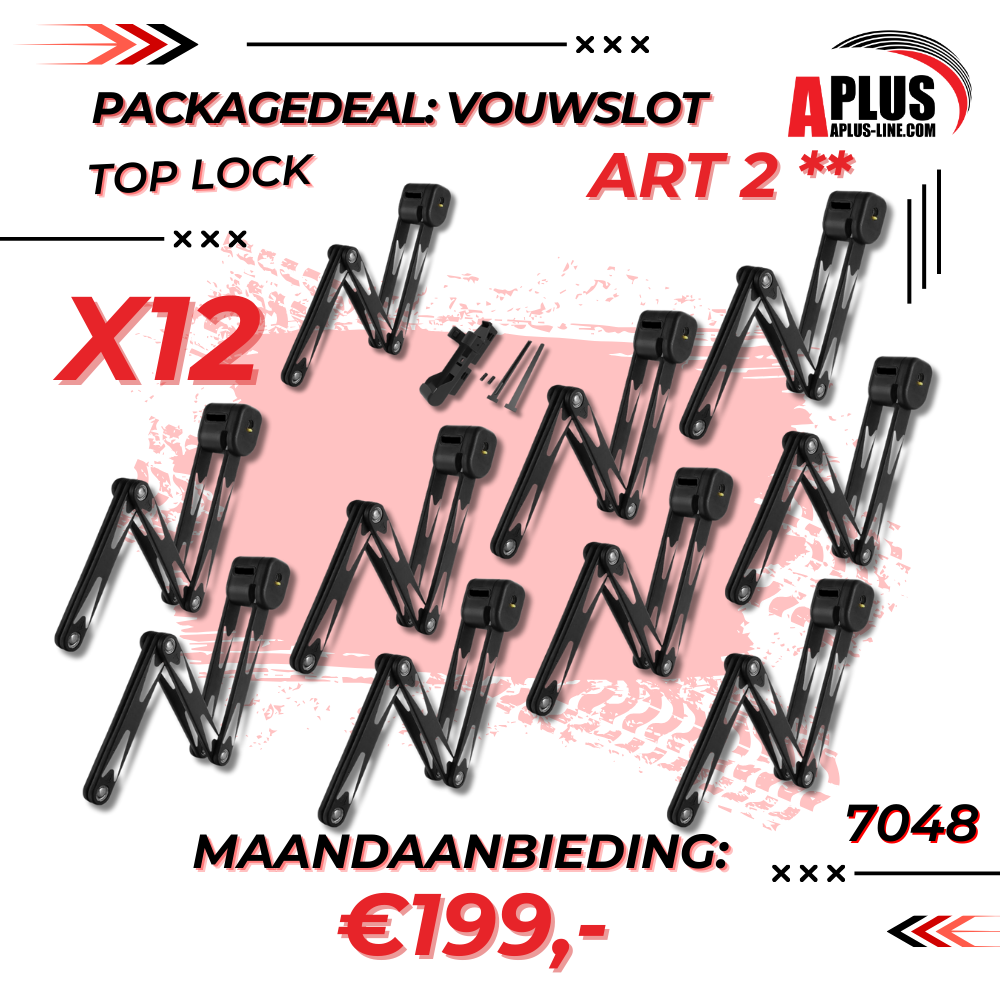 Package Deal 12 X Vouwslot Top Lock Art2 ** / Fatbike Slot (12 X 7048) - AE-trading