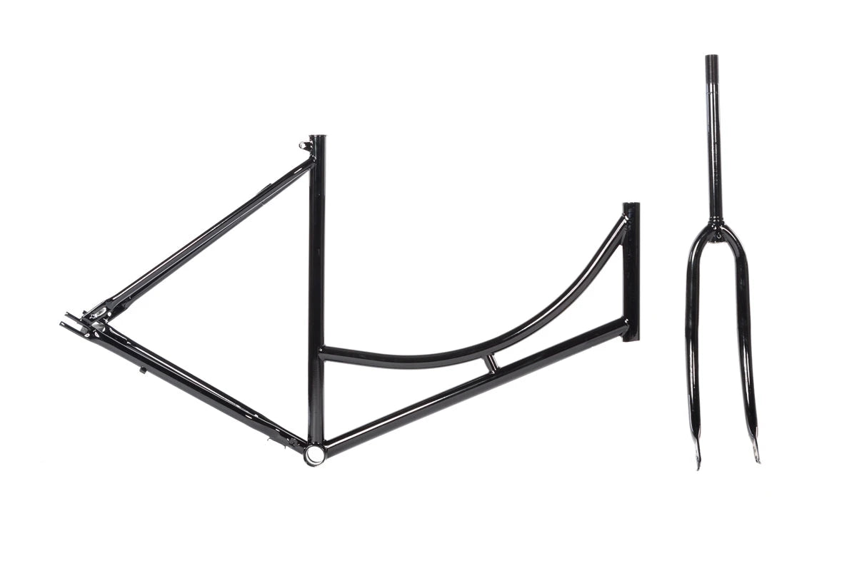 Robuust Zwart Fietsframe en Voorvork 28 inch - 57 cm AE-trading