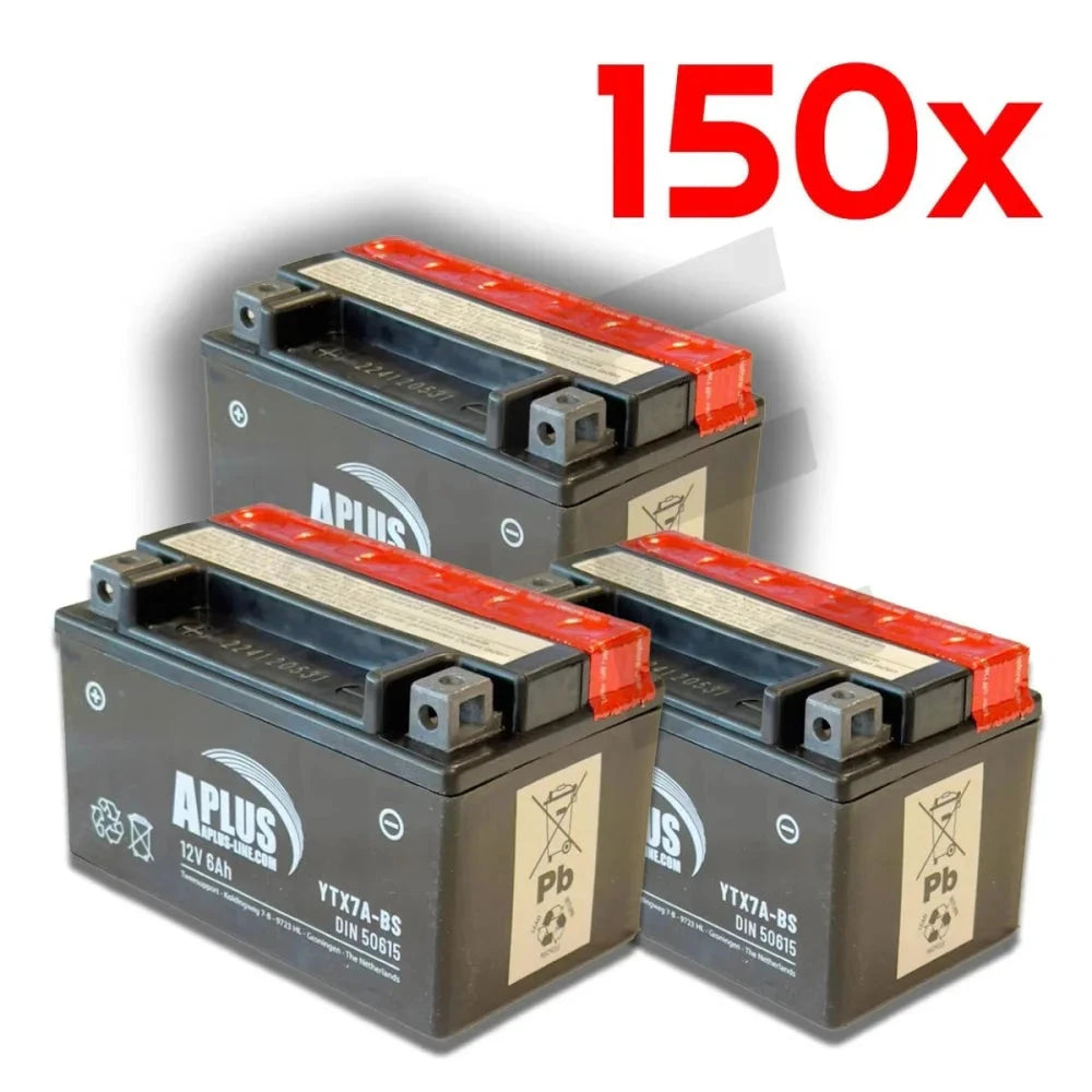 Packagedeal 150 X Accu Aplus Ytx7 A Bs (Aanbieding Op=Op) AE-trading