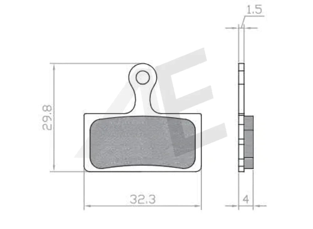 Remblokset Brenta Br422 Knaap/Rdt/Don Souris Capo Fatbike Gesinterd (E Mark) AE-trading