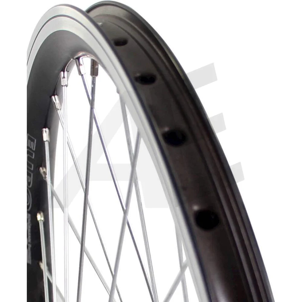 Roland voorwiel 24 x 1.75 vast Alu V-profil zwart zink spk - AE-trading