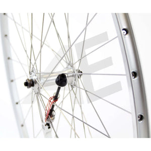 Roland voorwiel 28 x 1 Chrina uitval zilver RVS spk - AE-trading
