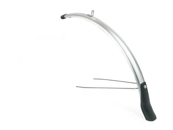 Eurofender Snello spatbord 28", voor. zilver, 46mm breed - AE-trading