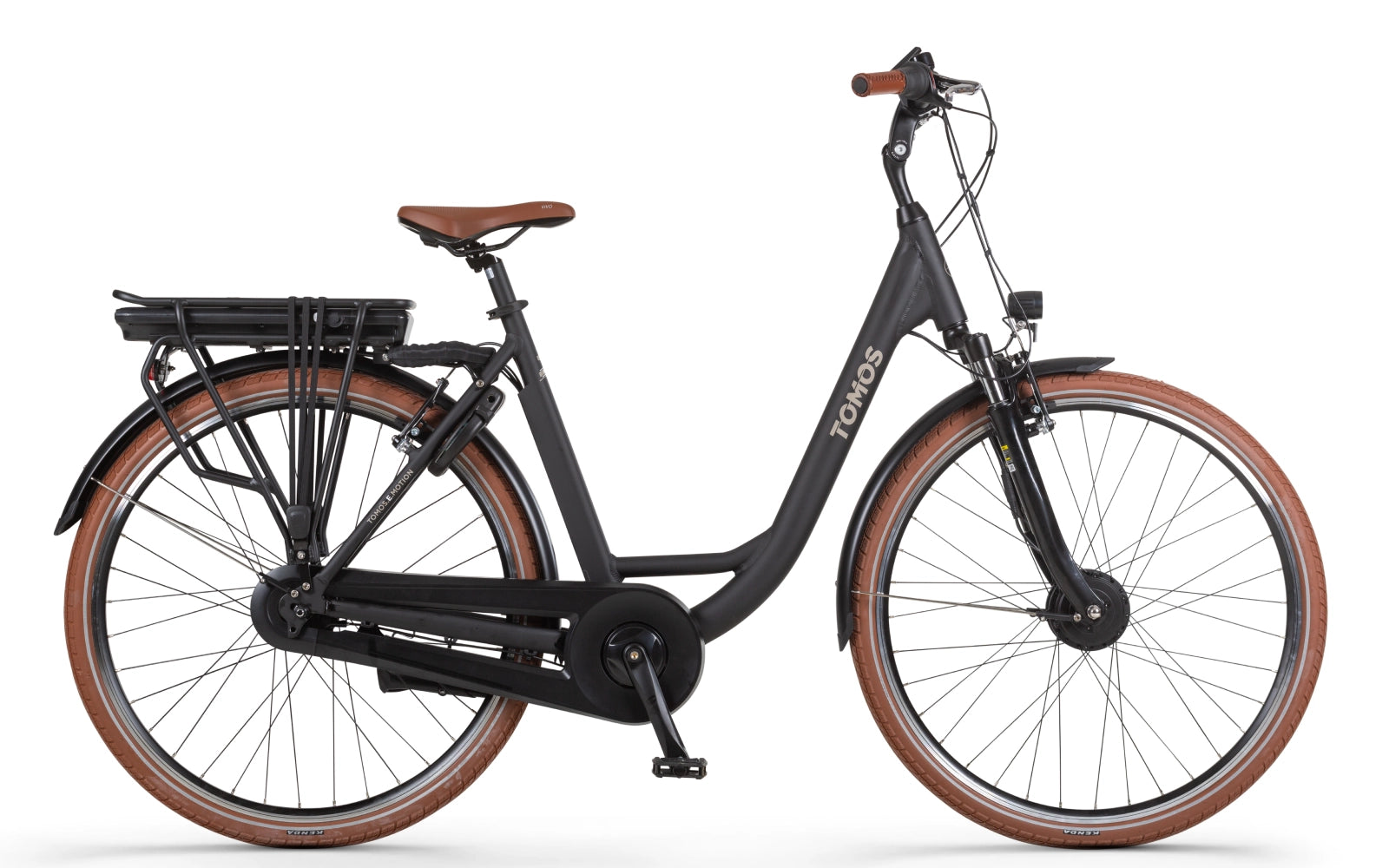 Tomos EB 12 - Elektrische Fiets - Mat Zwart - Lage Instap - 55cm