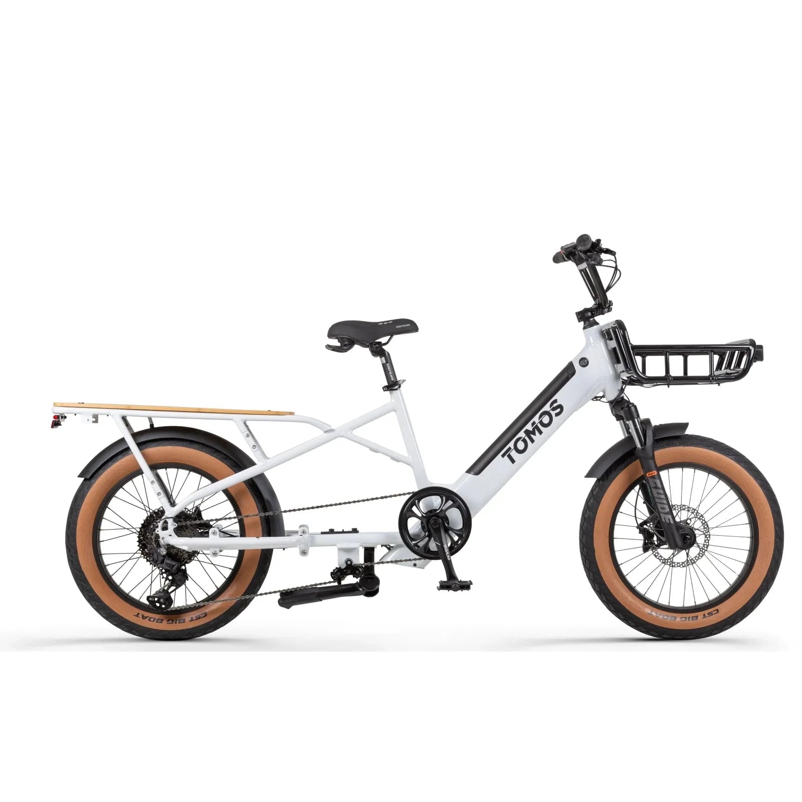 Tomos E-Cargo Fat 2 Longtail Fatbike - Wit AE-trading