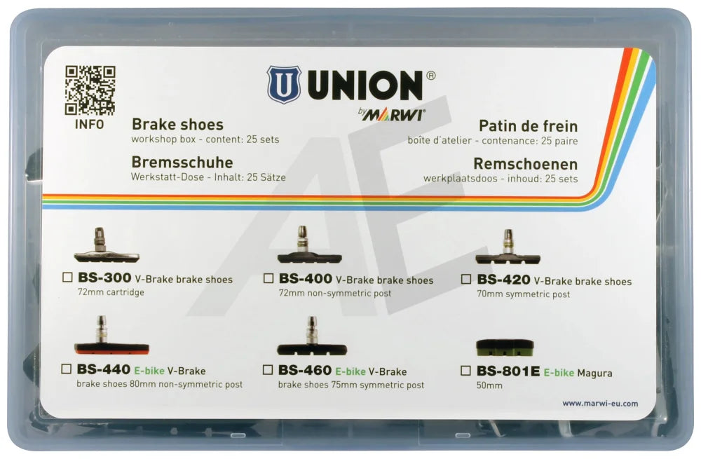 Union remblok V-brake 80mm E-bike WP (25) AE-trading