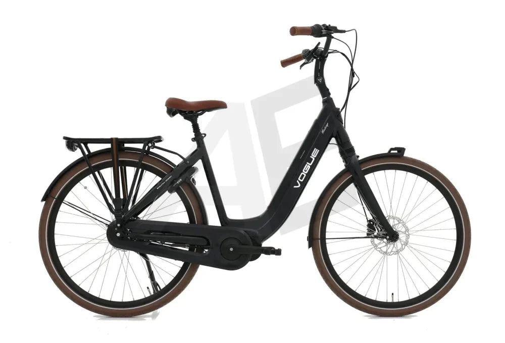 Vogue Mestengo 50cm E-bike Hydraulische Remmen met Middenmotor - Glans Zwart AE-trading