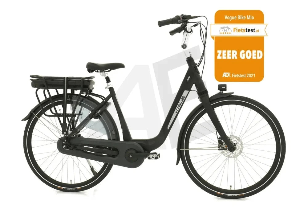 Vogue Mio 8SP Elektrische Fiets E-bike met Hydraulische Remmen 13Ah 36V 468Wh 51cm - Mat Zwart AE-trading