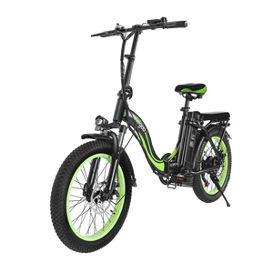 Windgoo E20 Elektrische Vouwfiets Fatbike Zwart Groen AE-trading