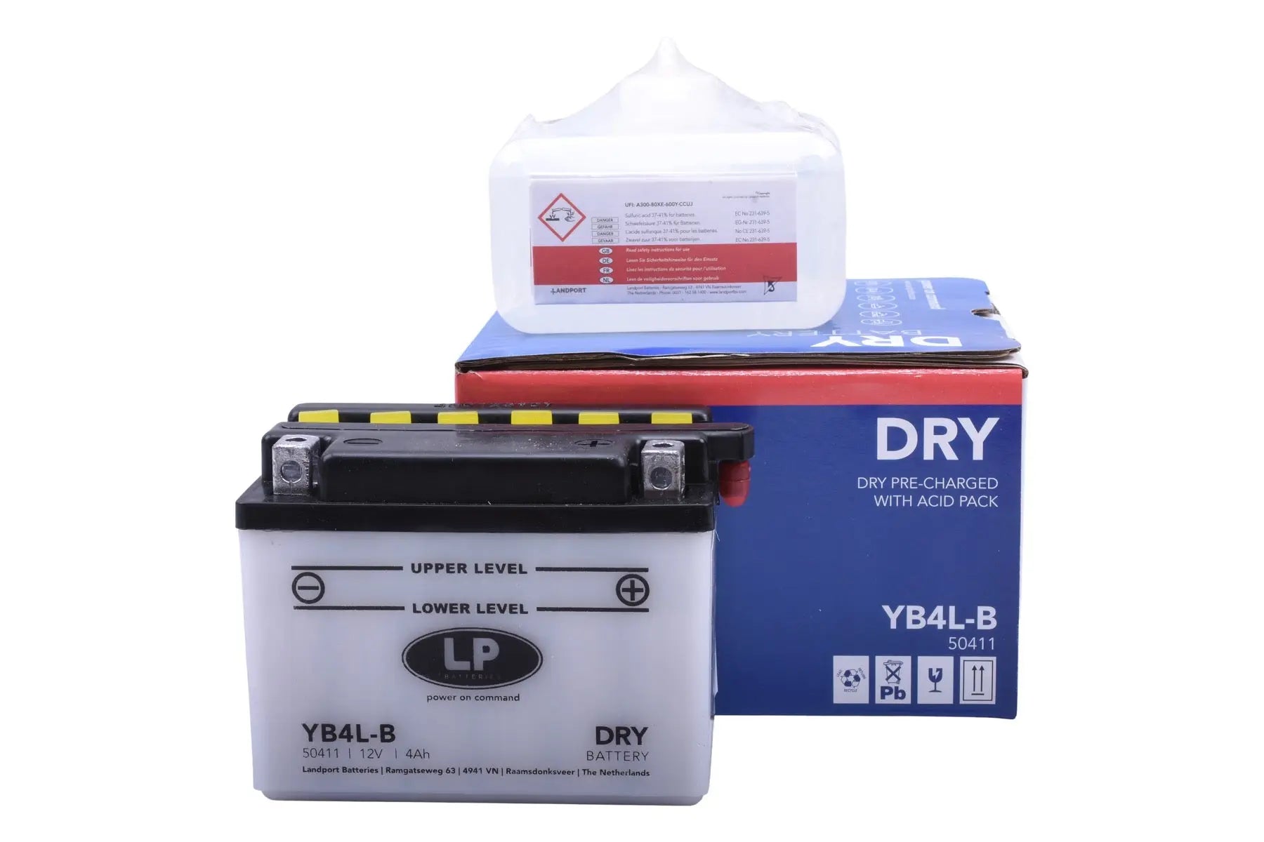 Accu Landport YB4L-B DRY (12V/4A) - AE-trading