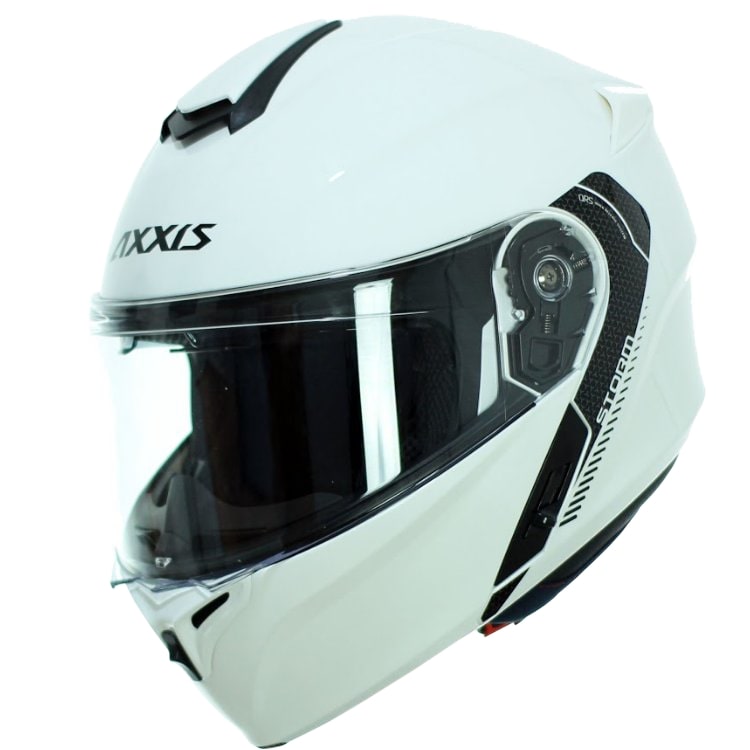 Helm Axxis Storm Solid Glans Wit L AE-trading