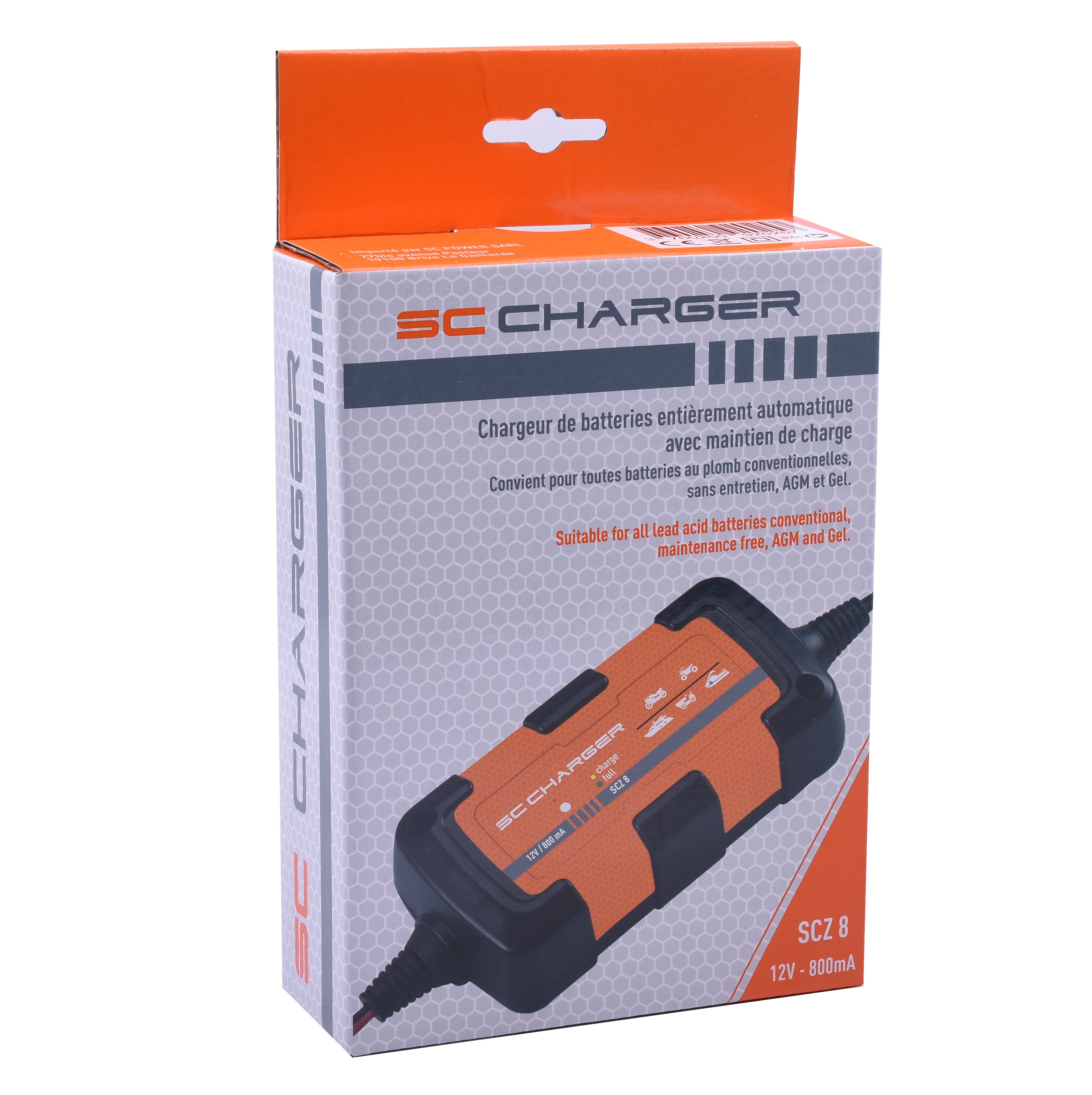 ACCULADER LP CHARGER SCZ8 12V-800MA AE-trading