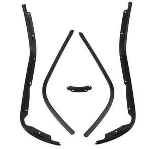 Sierlijst set Vespa Sprint & Primavera zwart beenschild + treeplank - AE-trading