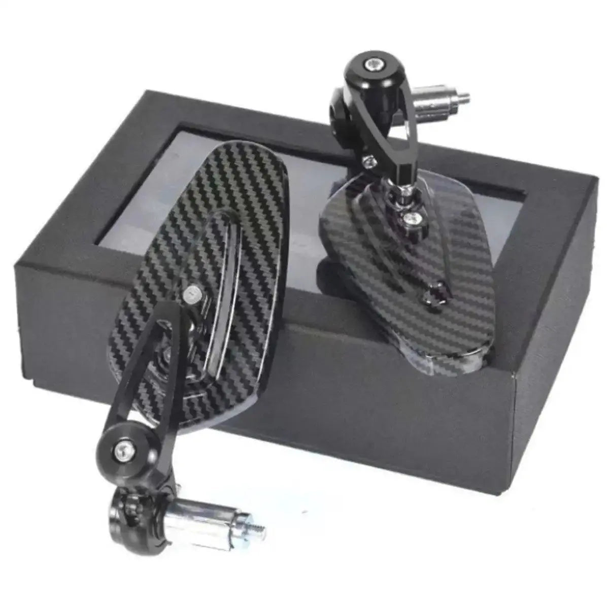 Anroc bar-end spiegels carbon — scooter & motor (set) - AE-trading