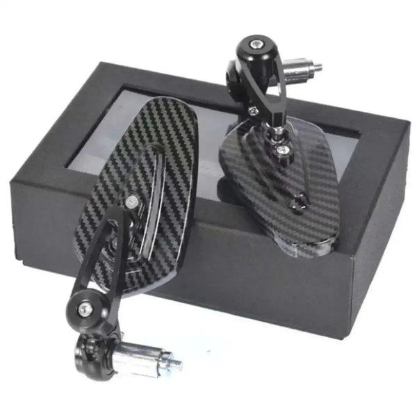 Anroc bar-end spiegels carbon — scooter & motor (set) - AE-trading