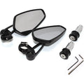 Anroc bar-end spiegels zwart — scooter & motor (set) - AE-trading