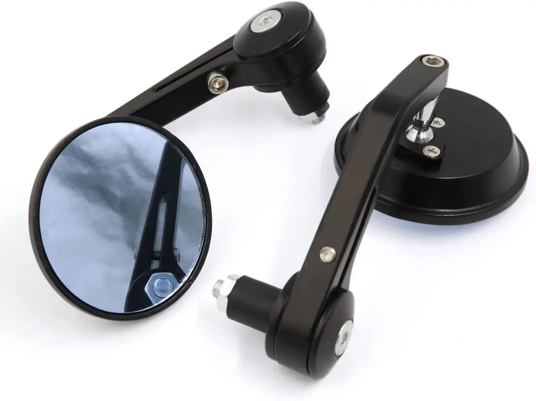 Bar end spiegels rond universeel zwart A-Extended® - AE-trading