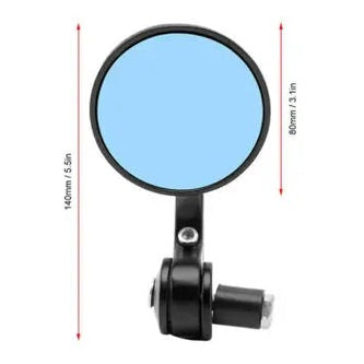 Bar end spiegels rond universeel zwart A-Extended® - AE-trading