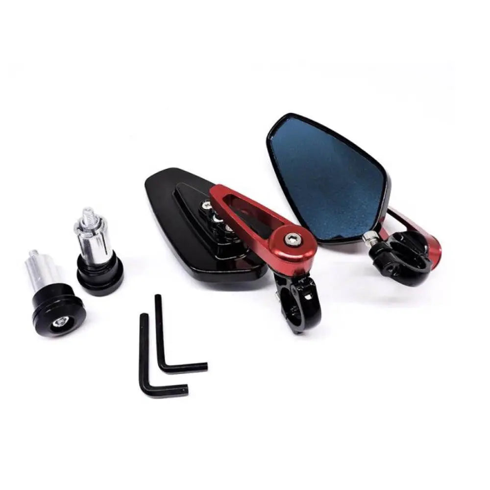 Bar end spiegels rood scooter motor - Anroc - AE-trading