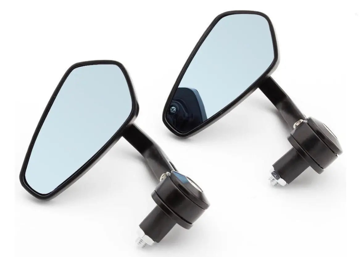 Bar end spiegels voor scooters & motoren zwart verlengd model - A-Extended® - AE-trading