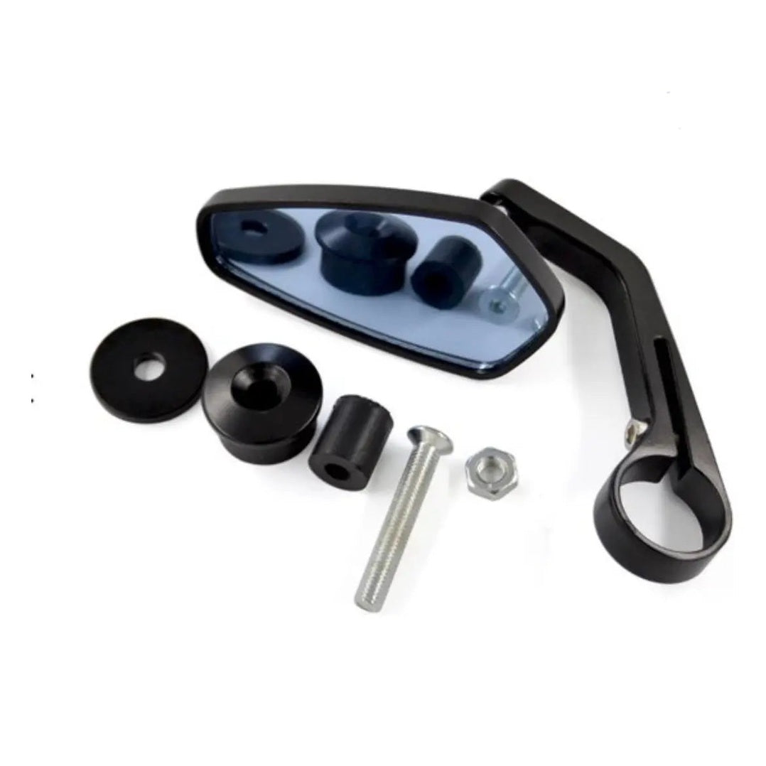 Bar end spiegels voor scooters & motoren zwart verlengd model - A-Extended® - AE-trading