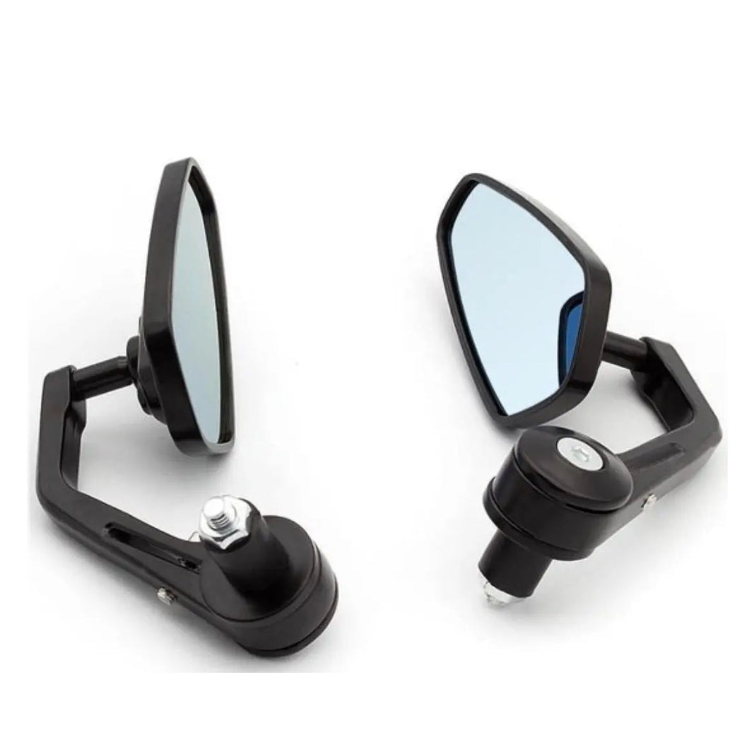 Bar end spiegels voor scooters & motoren zwart verlengd model - A-Extended® - AE-trading