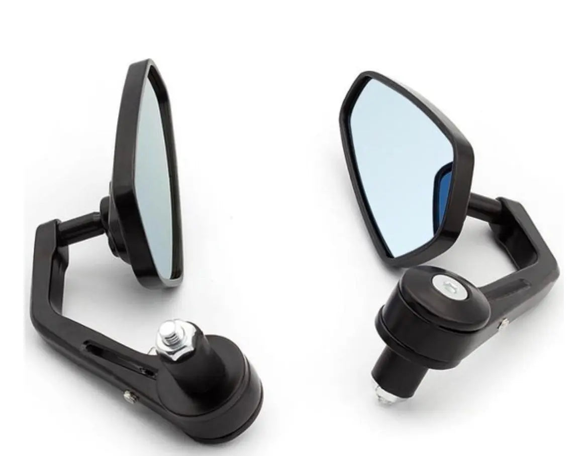 Bar end spiegels voor scooters & motoren zwart verlengd model - A-Extended® - AE-trading