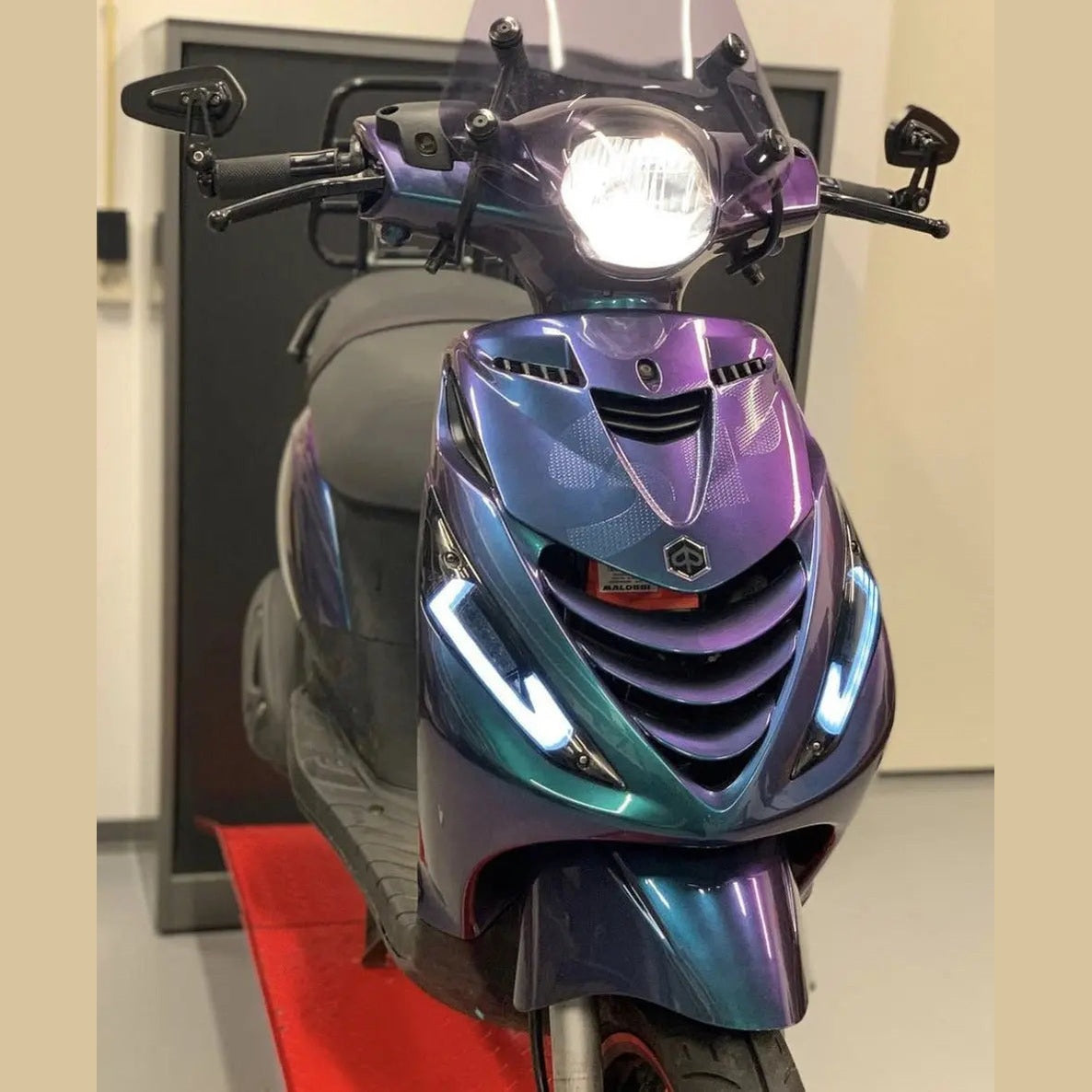 Bar end spiegels zwart scooter motor - Anroc - AE-trading