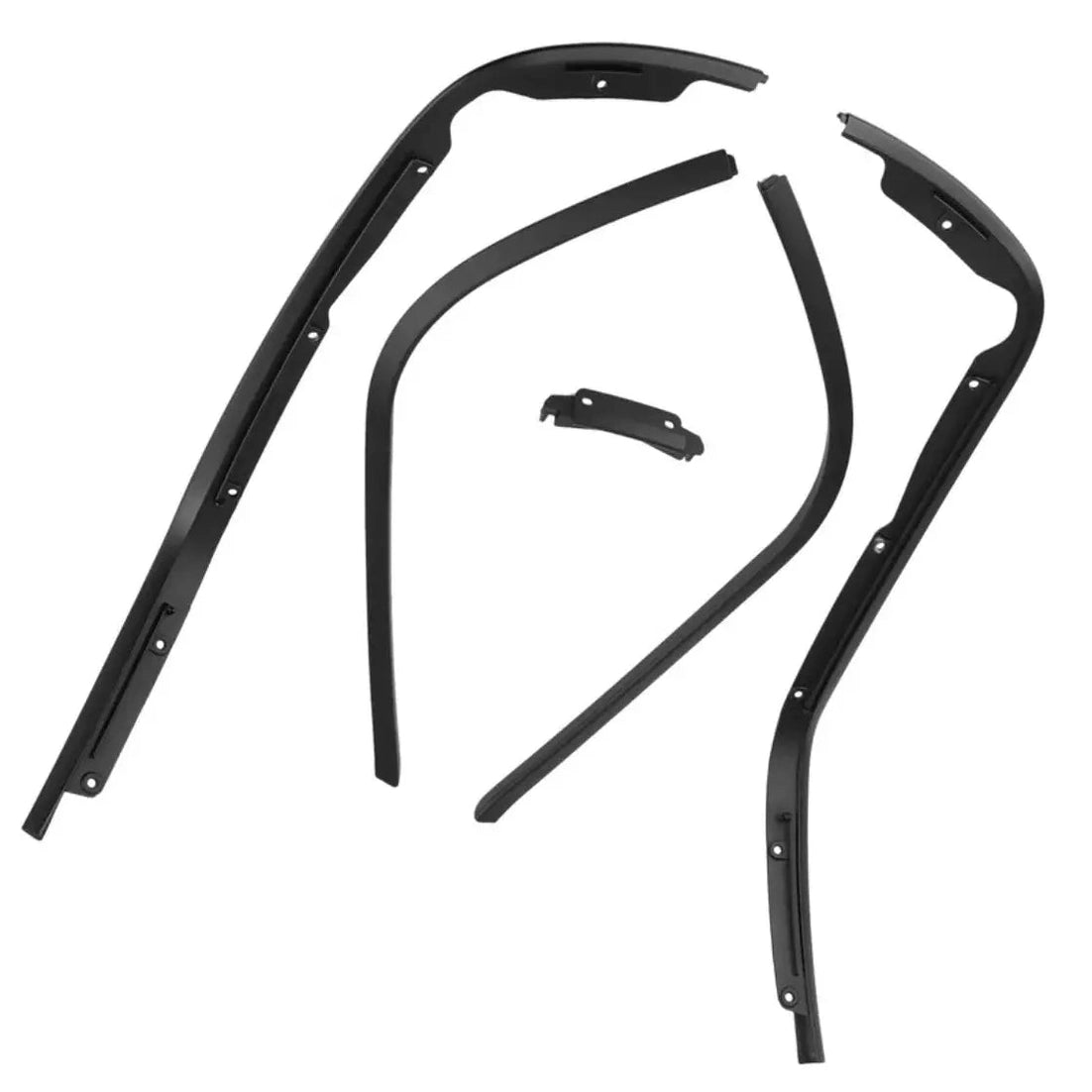 Sierlijst set Vespa Sprint & Primavera zwart beenschild + treeplank - AE-trading