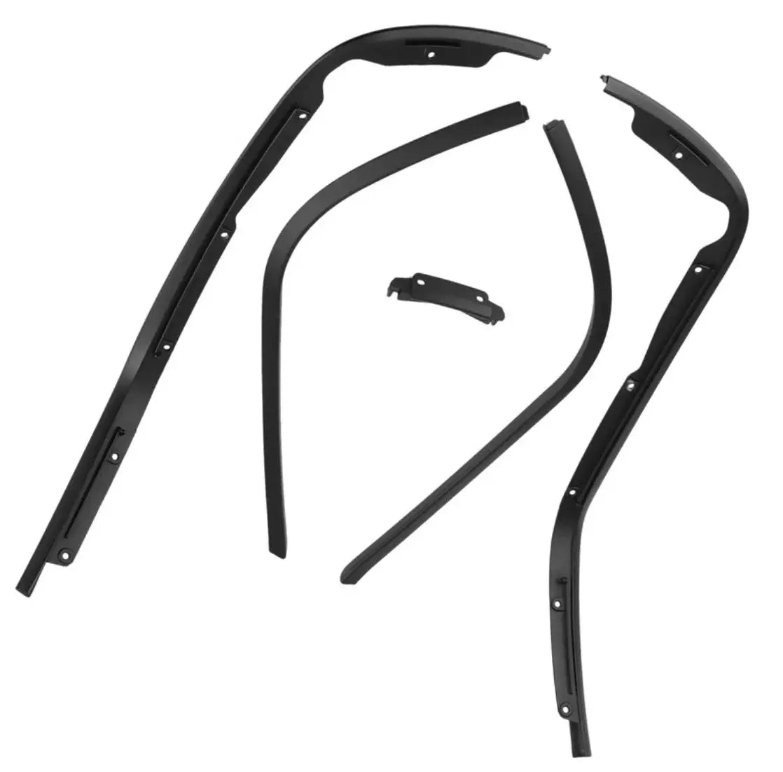 Sierlijst set Vespa Sprint & Primavera zwart beenschild + treeplank - AE-trading
