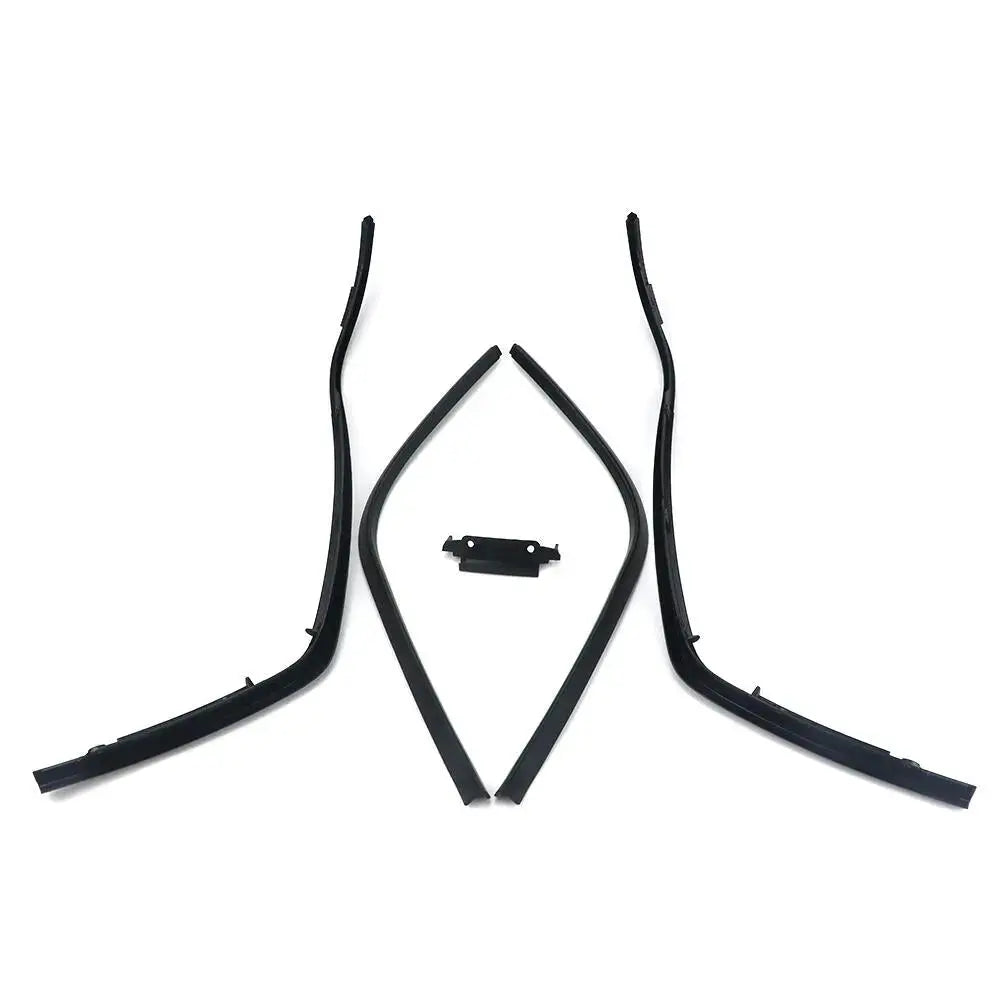 Sierlijst set Vespa Sprint & Primavera zwart beenschild + treeplank - AE-trading