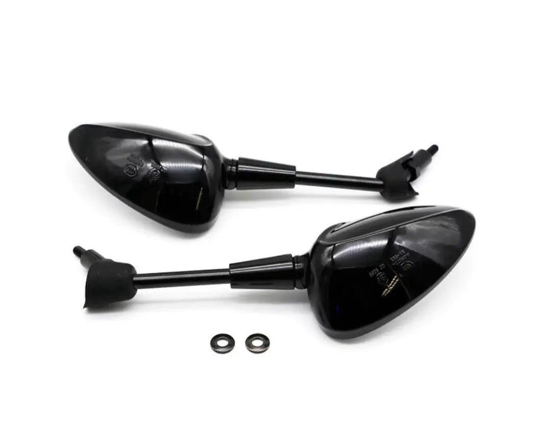 Spiegels Vespa Sprint glans zwart kort spiegelset - Anroc - AE-trading